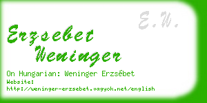erzsebet weninger business card