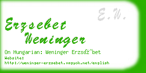 erzsebet weninger business card